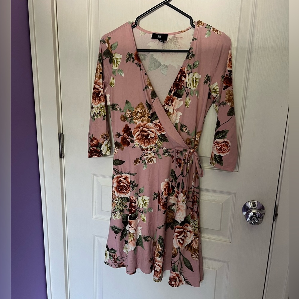 Pink floral buttery soft dress
